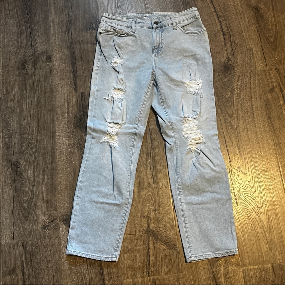 Casual Light Blue Boyfriend Jeans